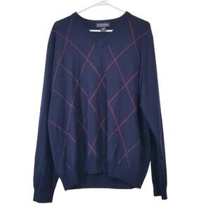 Brooks Brothers Extra Fine Merino Knit Argyle Pullover Sweater